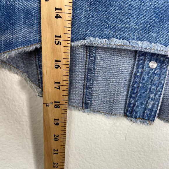 Ci Sono Women's Country Boho Biker Denim Vest Blue Size M - Picture 12 of 12